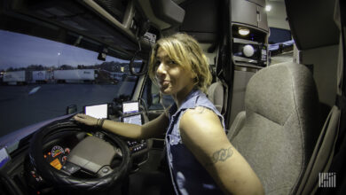 Woman truck driver